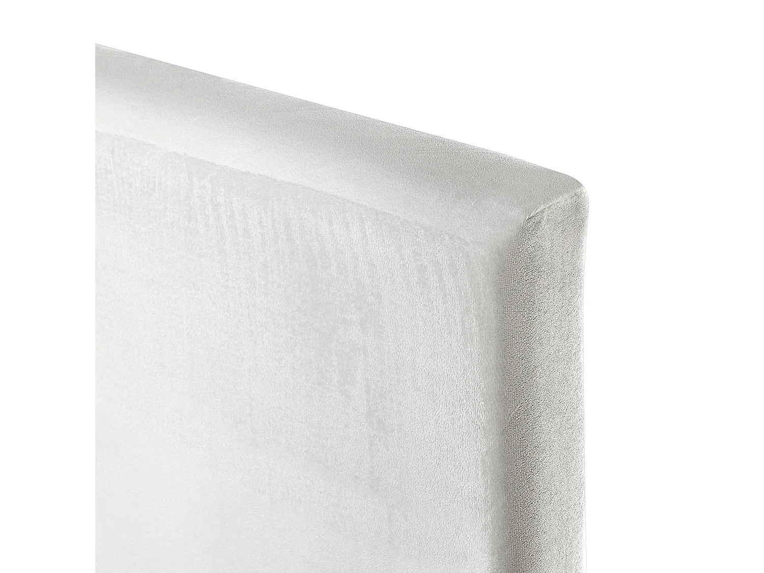 Lit avec sommier Velours FITOU 180 x 200 cm Blanc