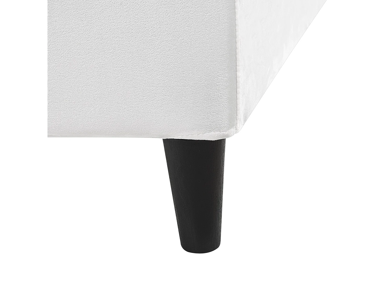 Lit avec sommier Velours FITOU 180 x 200 cm Blanc