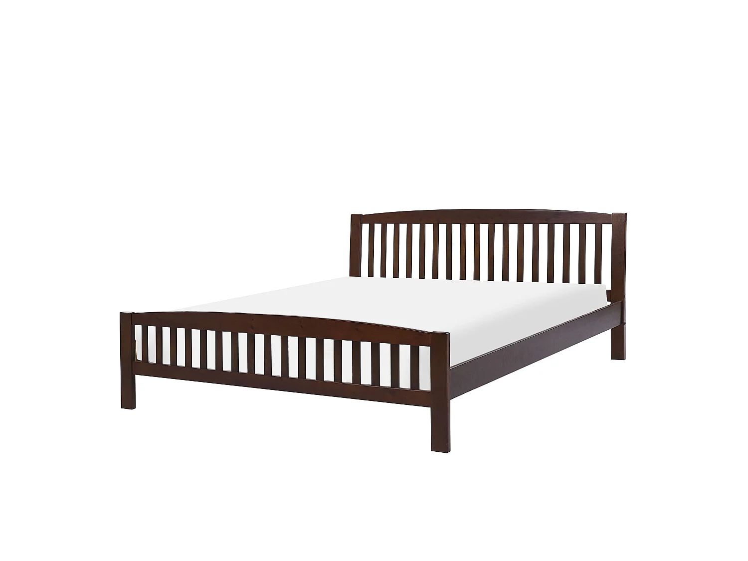 Lit avec sommier Bois de pin CASTRES 180 x 200 cm Marron foncé