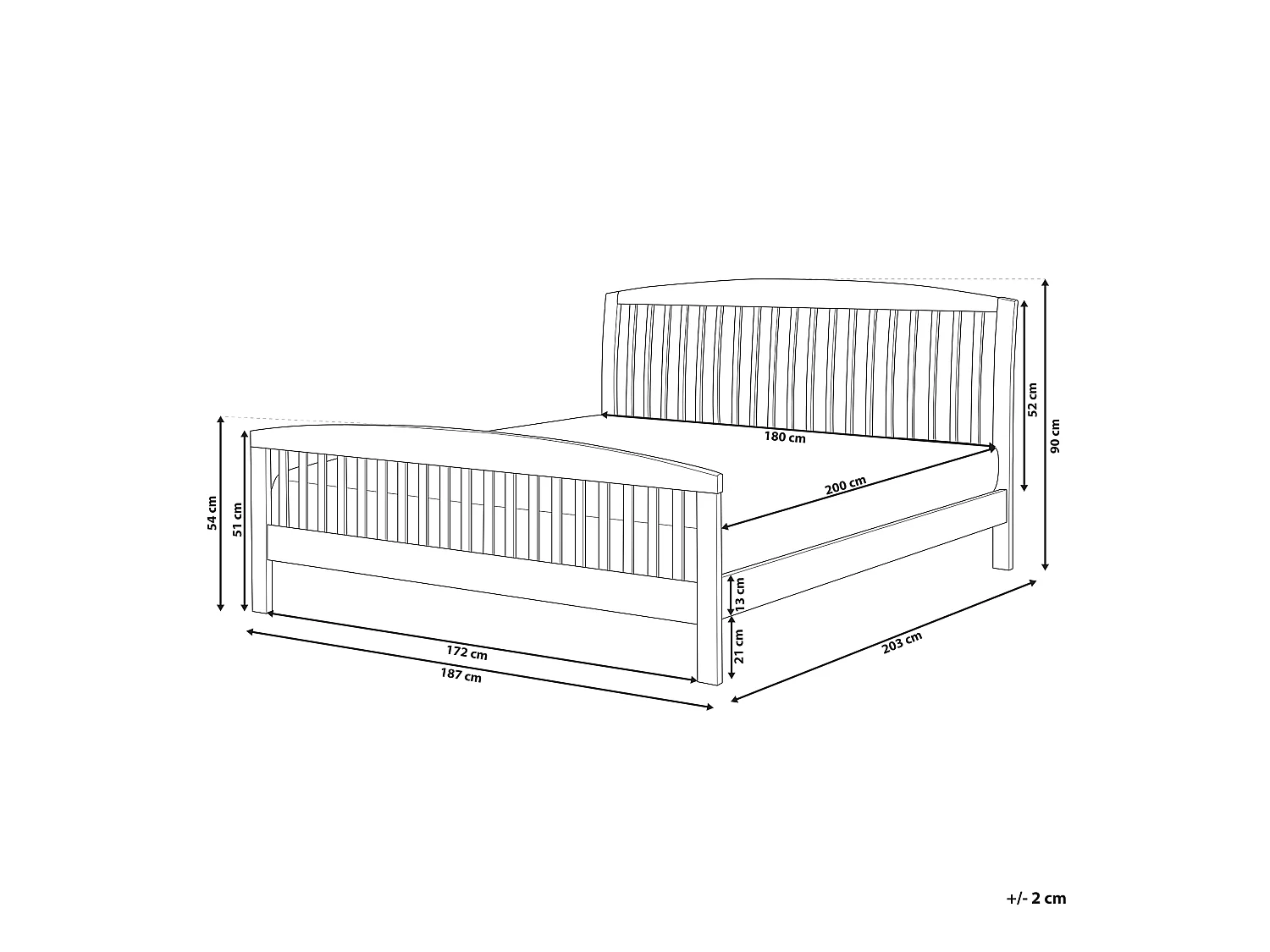 Bed Dennenhout CASTRES 180 x 200 cm Donkerbruin