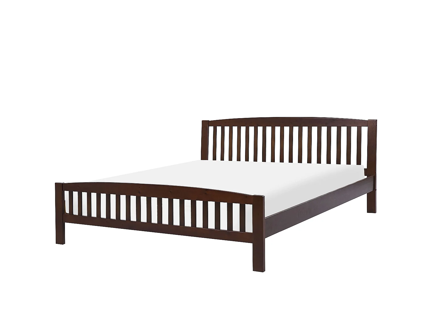 Lit avec sommier Bois de pin CASTRES 180 x 200 cm Marron foncé