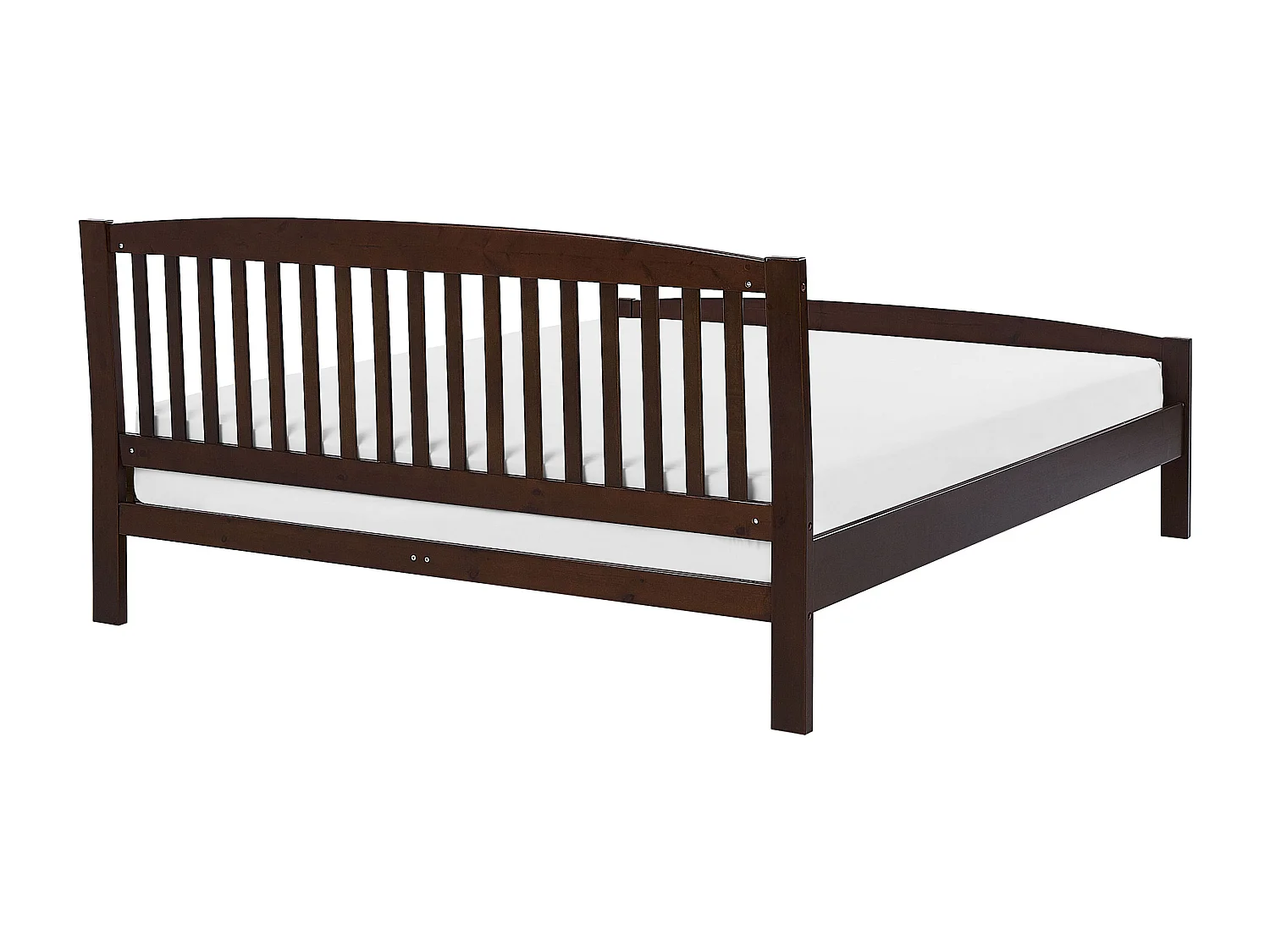 Lit avec sommier Bois de pin CASTRES 180 x 200 cm Marron foncé