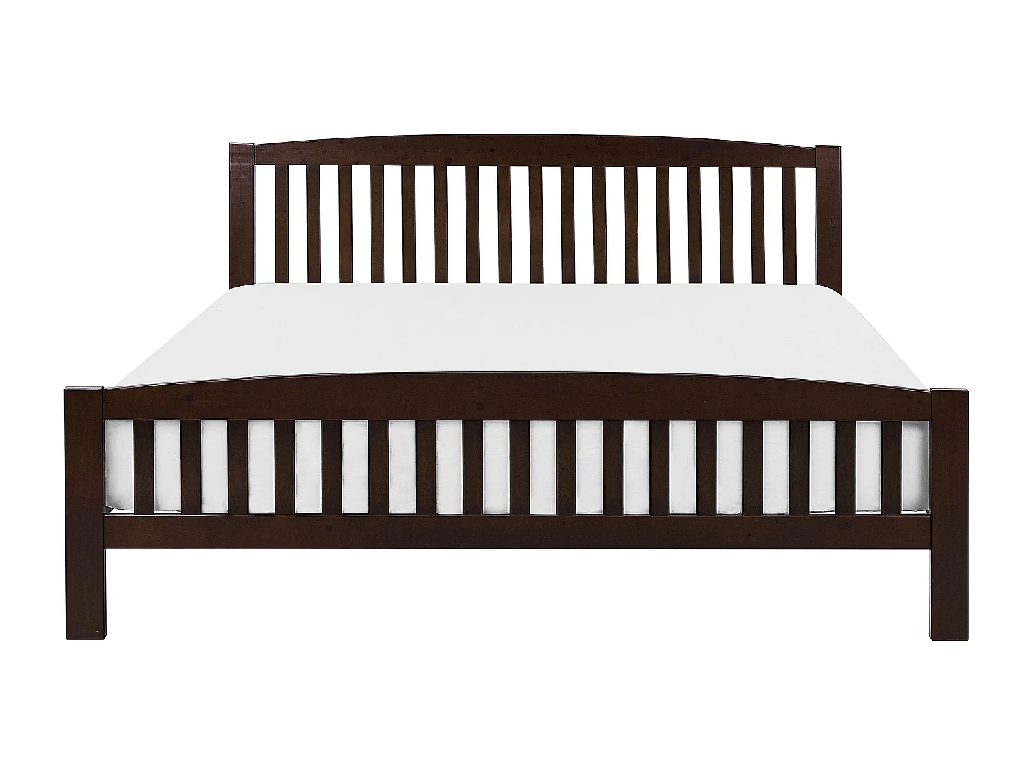 Lit avec sommier Bois de pin CASTRES 180 x 200 cm Marron foncé