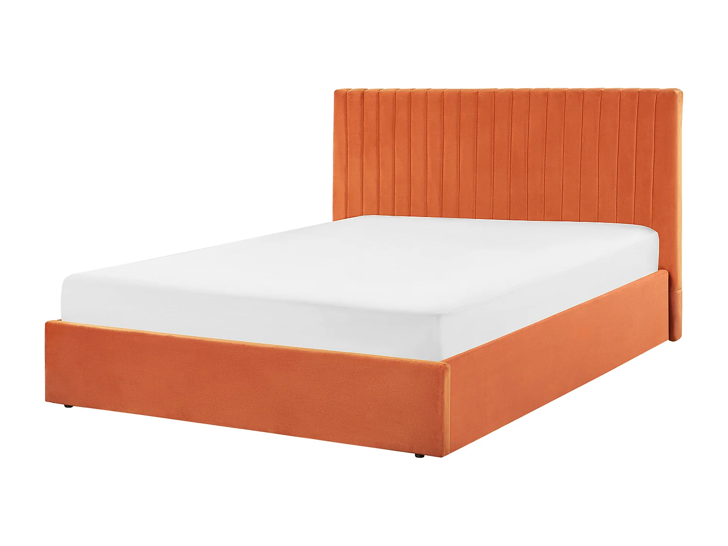 Lit ottoman Velours VION 160 x 200 cm Orange