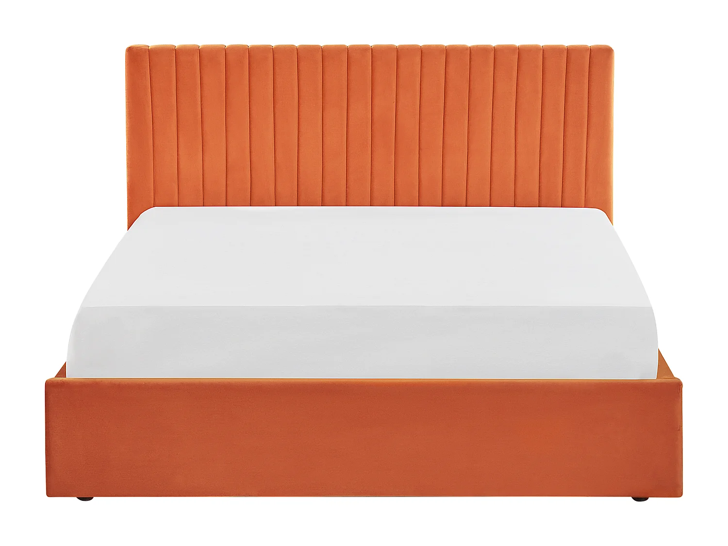 Lit ottoman Velours VION 160 x 200 cm Orange