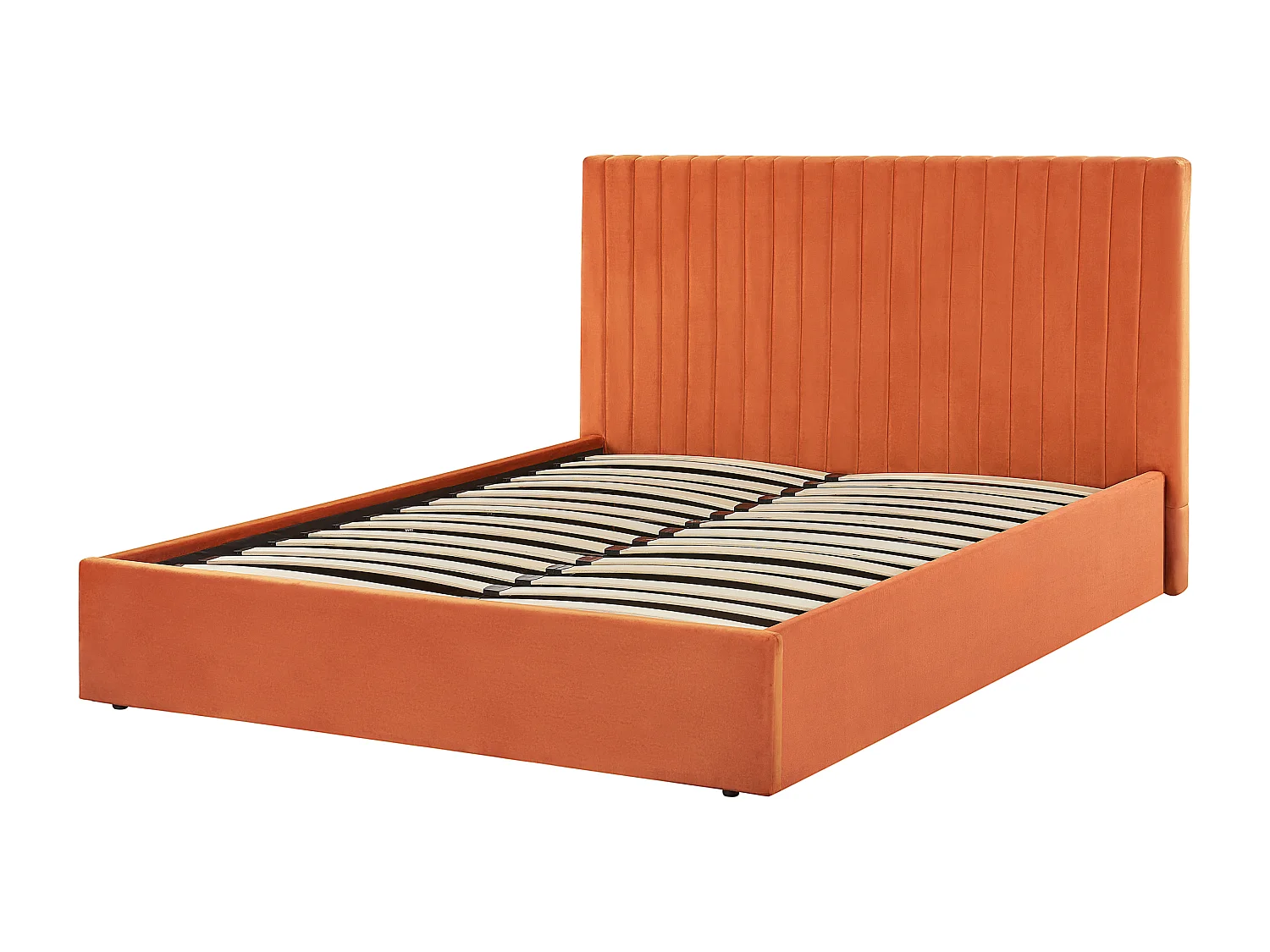 Lit ottoman Velours VION 160 x 200 cm Orange