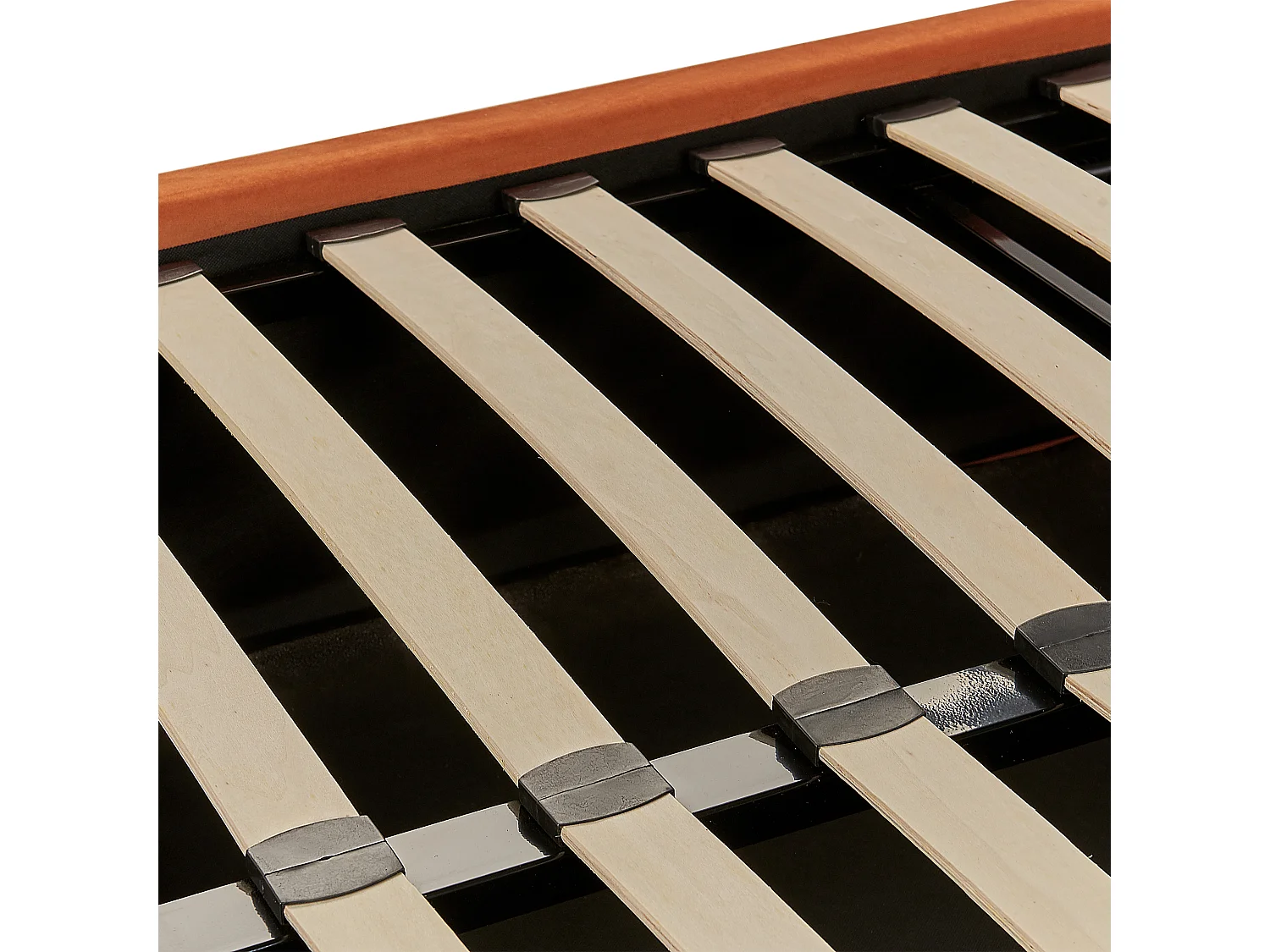 Lit ottoman Velours VION 160 x 200 cm Orange