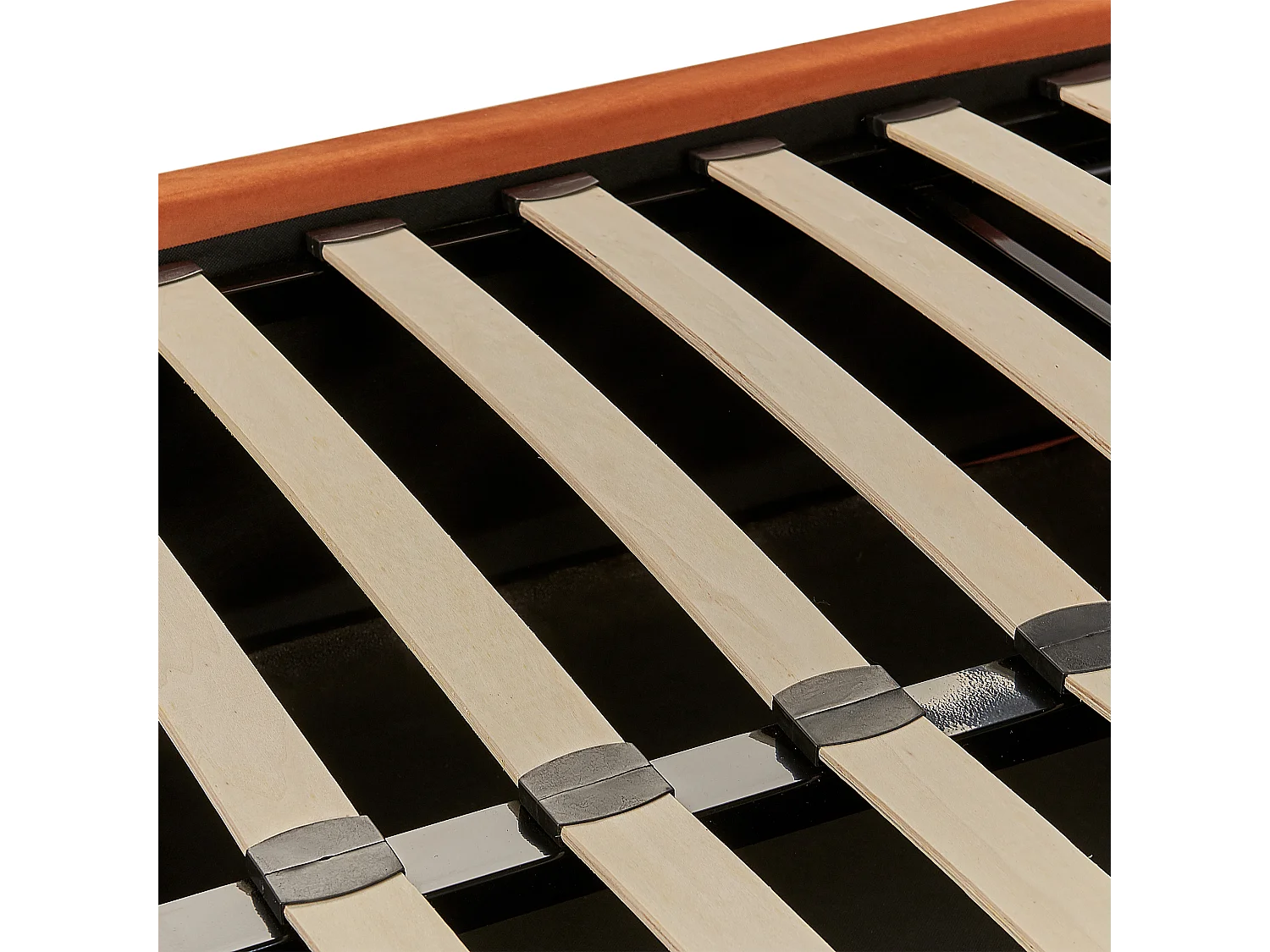 Lit ottoman Velours VION 160 x 200 cm Orange