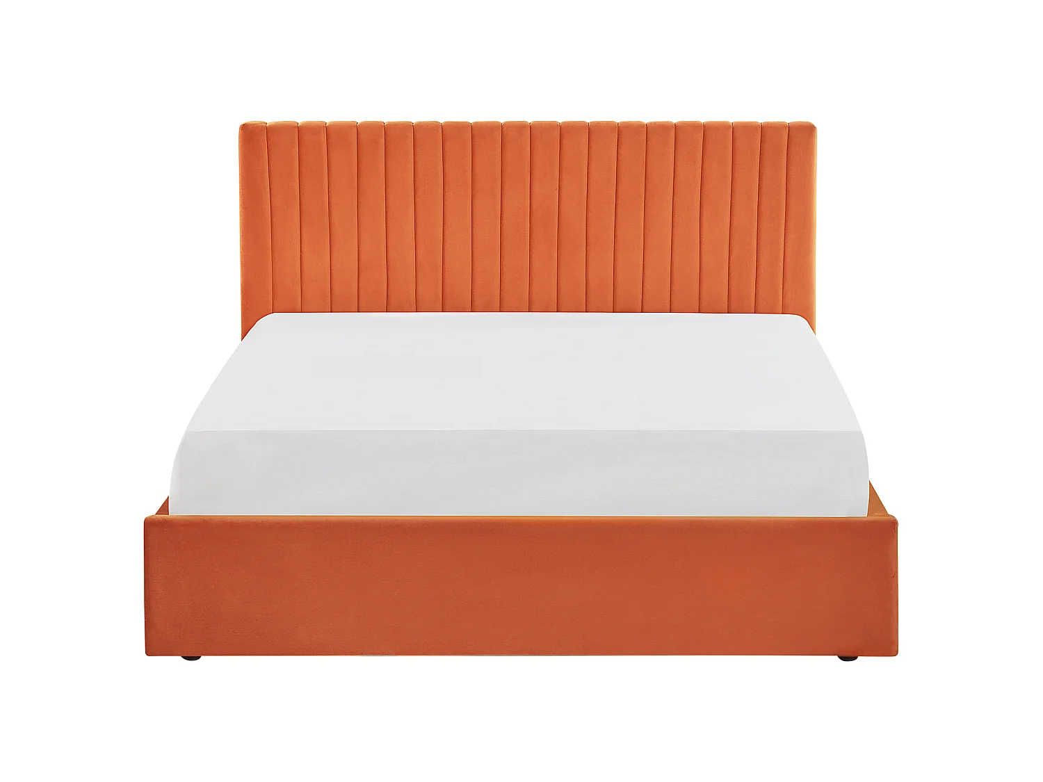 Lit ottoman Velours VION 160 x 200 cm Orange
