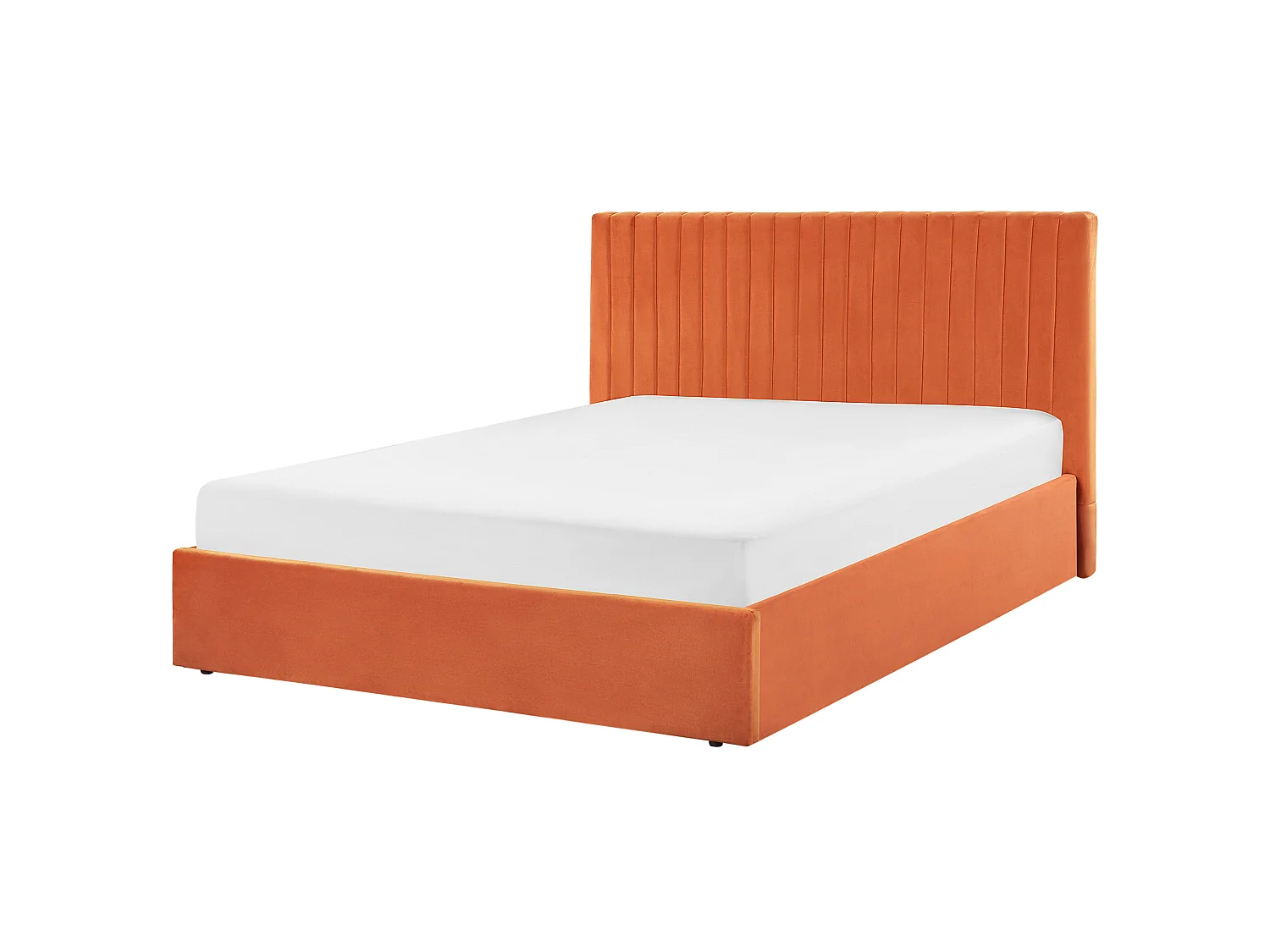 Lit ottoman Velours VION 160 x 200 cm Orange
