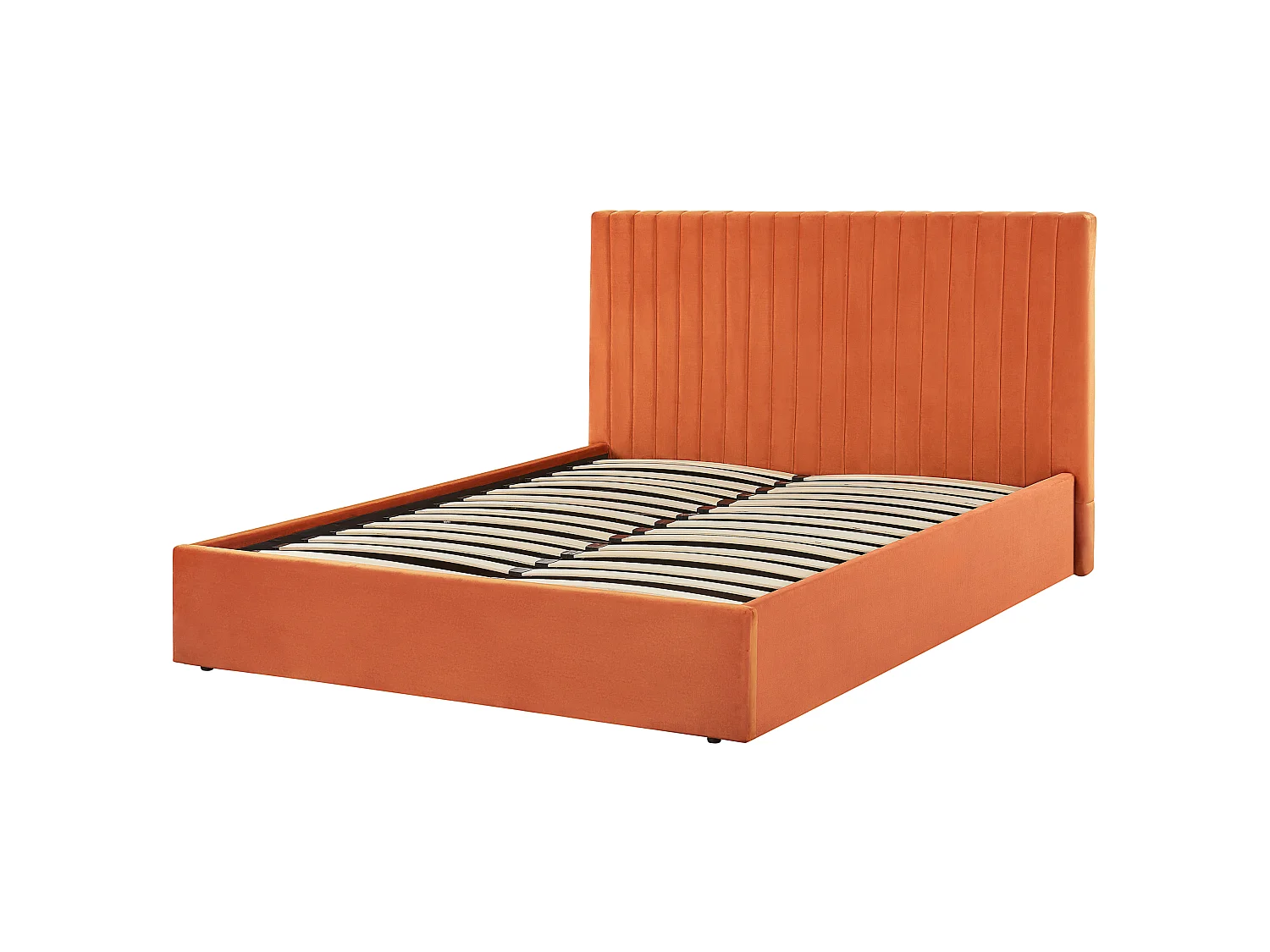 Lit ottoman Velours VION 160 x 200 cm Orange