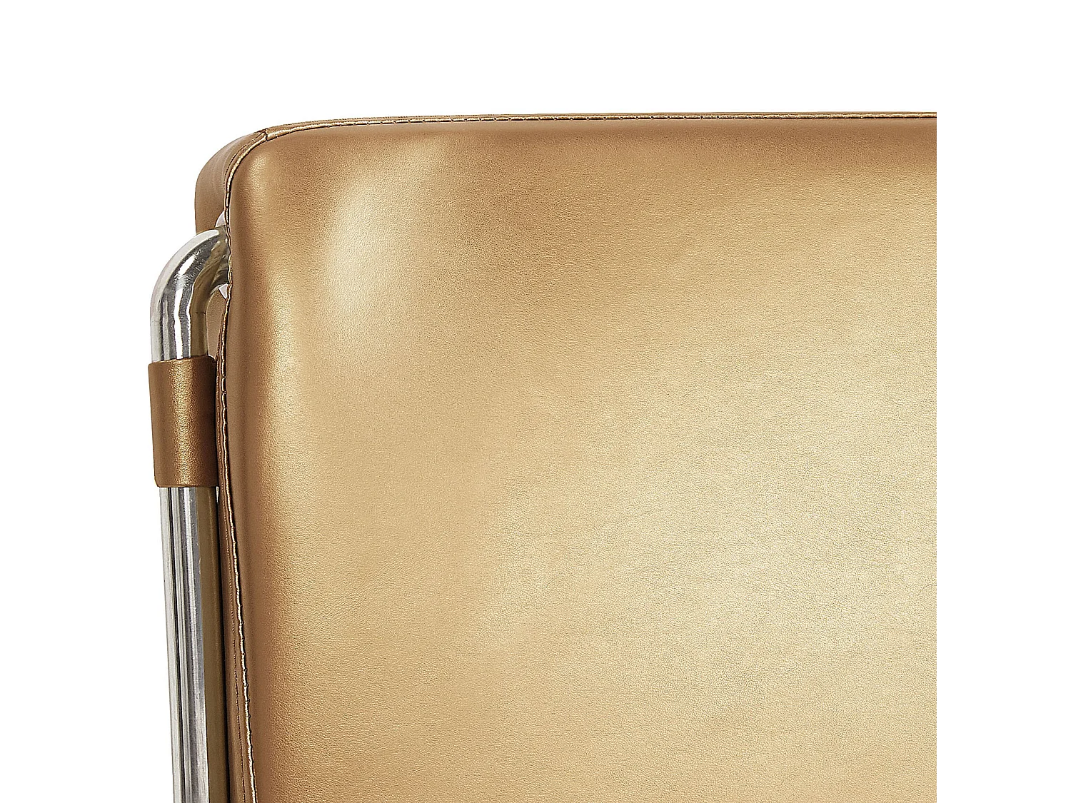 Lit avec sommier Cuir PARIS 160 x 200 cm Doré