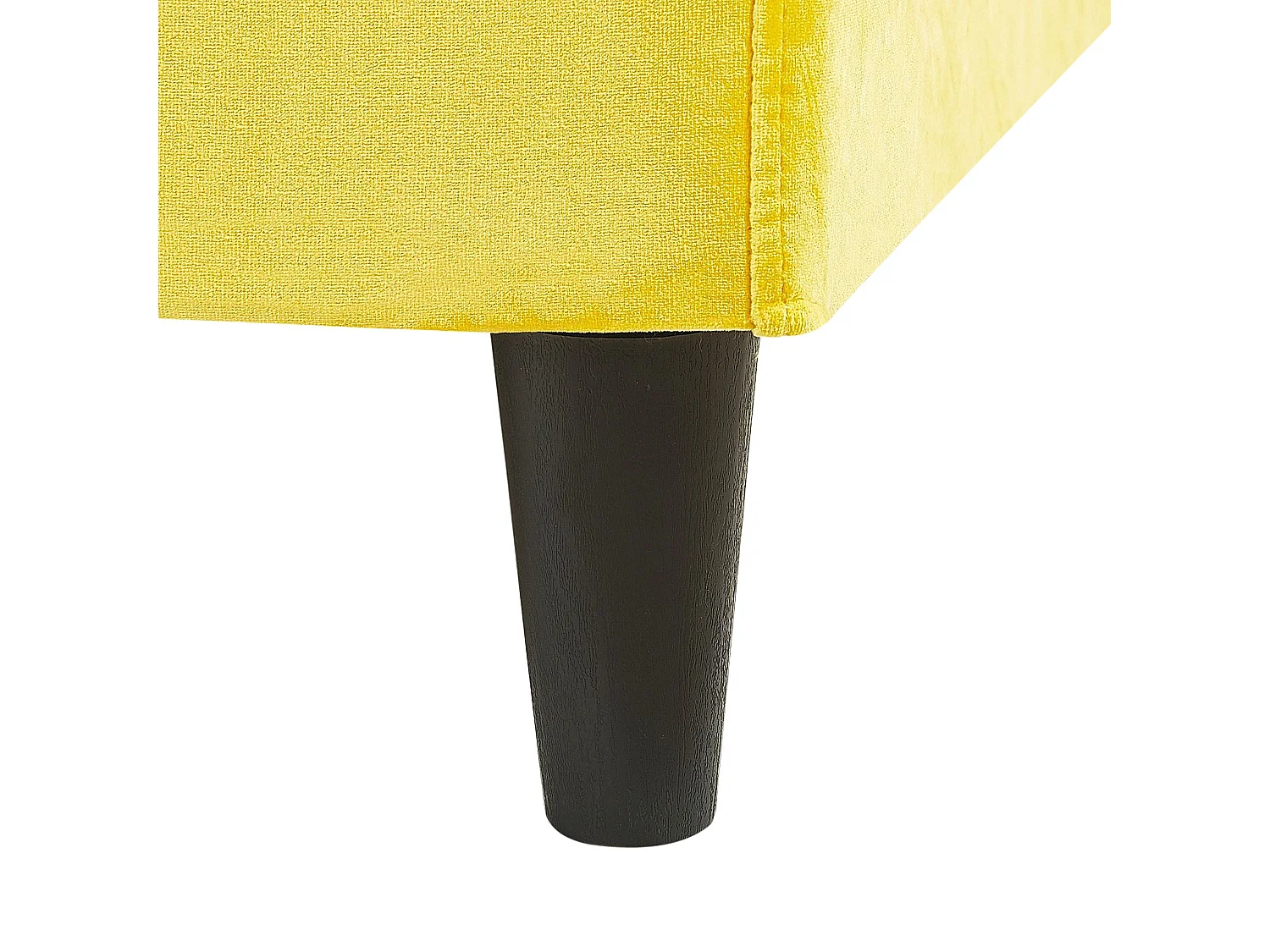 Lit avec sommier Velours FITOU 160 x 200 cm Jaune