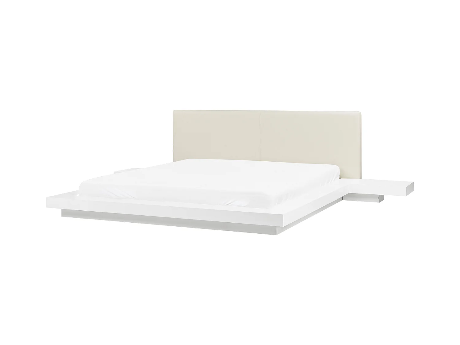 Lit avec sommier ZEN 180 x 200 cm Blanc