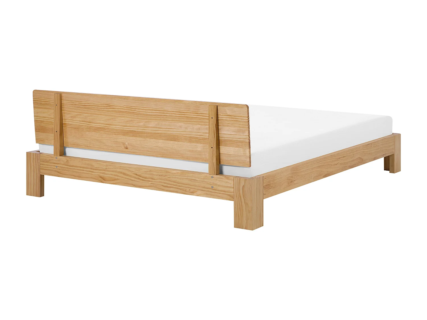 Lit avec sommier Bois de pin ROYAN 160 x 200 cm Marron clair