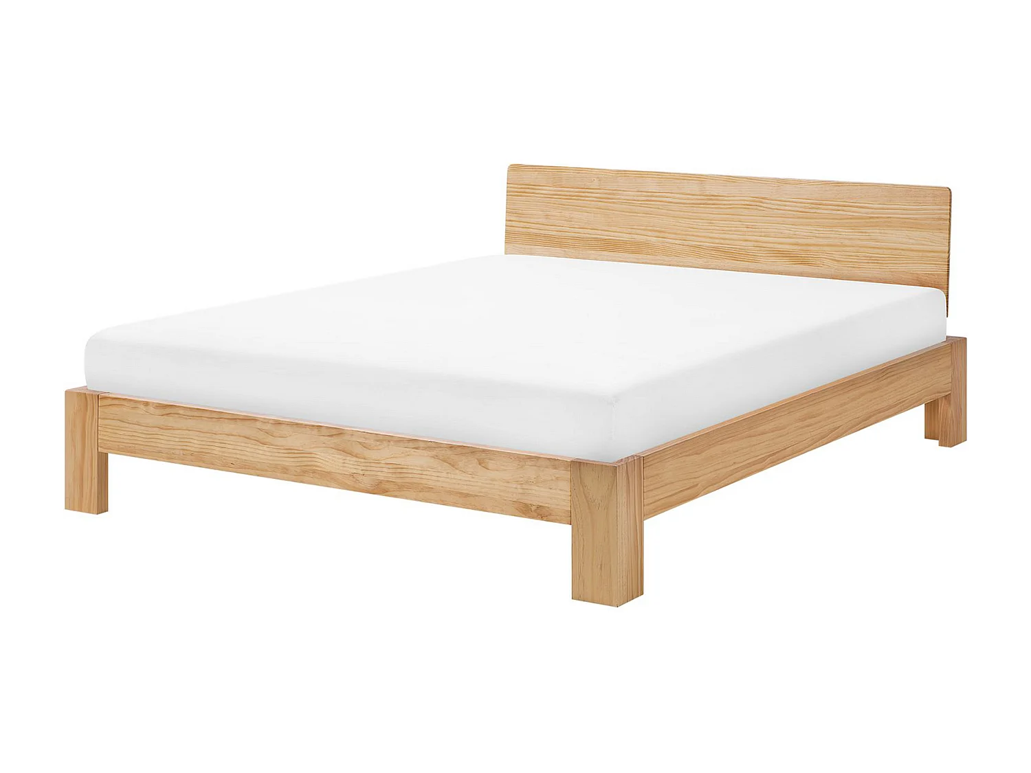 Bett mit Lattenrost Kiefernholz ROYAN 160 x 200 cm Hellbraun