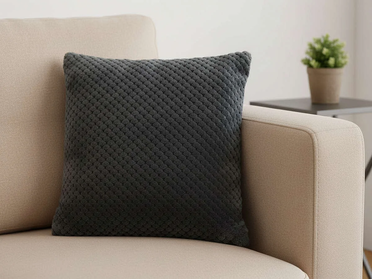 Coussin Damier grisant 40x40 cm