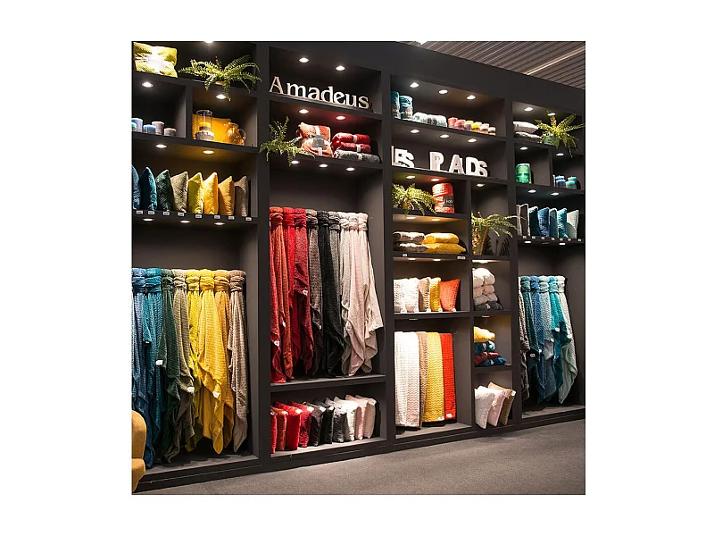 Coussin damier grisant 40x40 cm