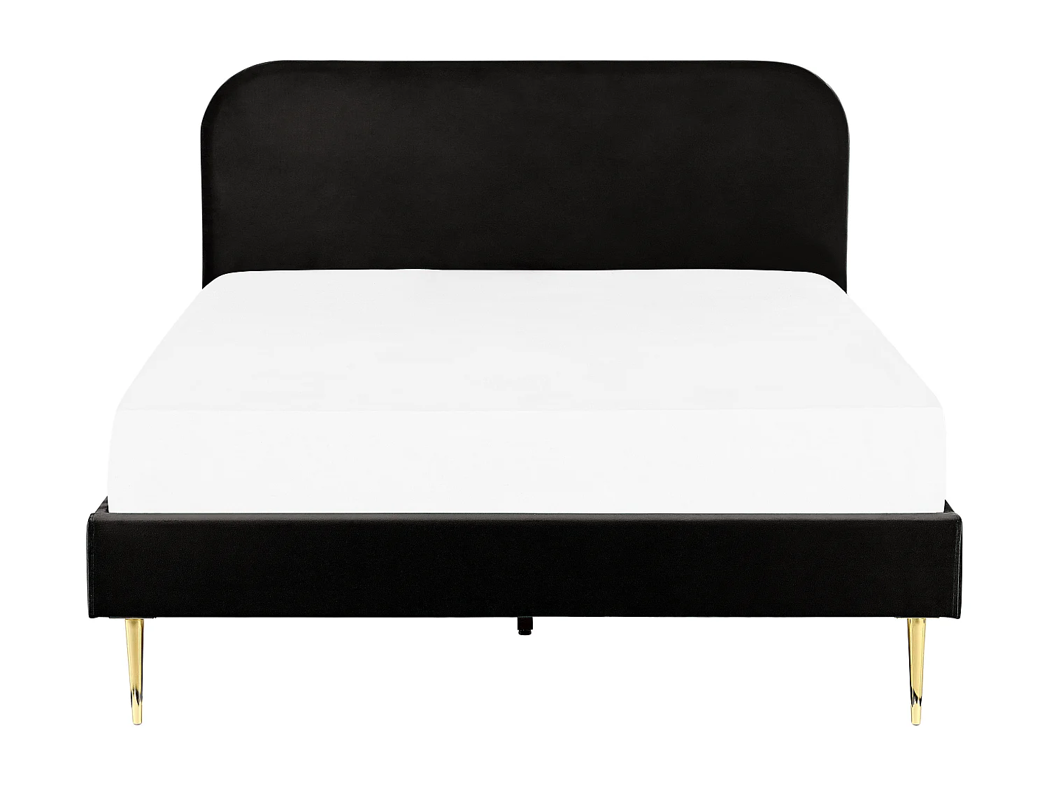 Bed Fluweel FLAYAT 160 x 200 cm Zwart