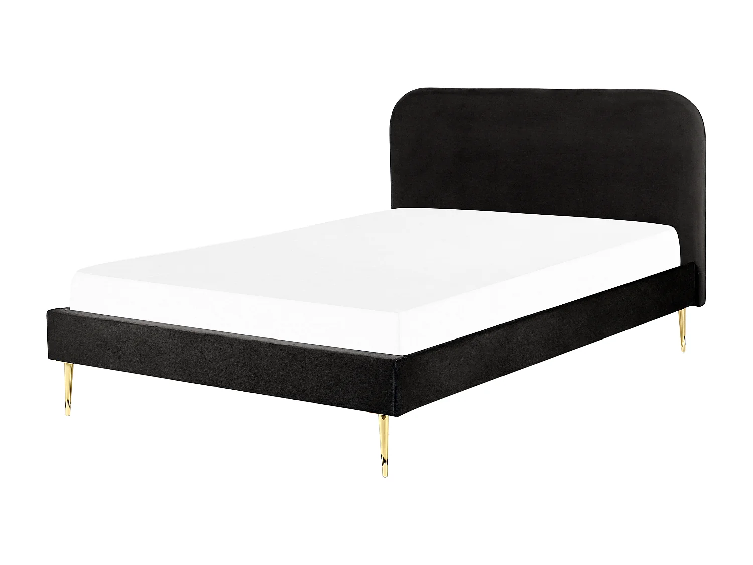 Cama Veludo FLAYAT 160 x 200 cm Preto