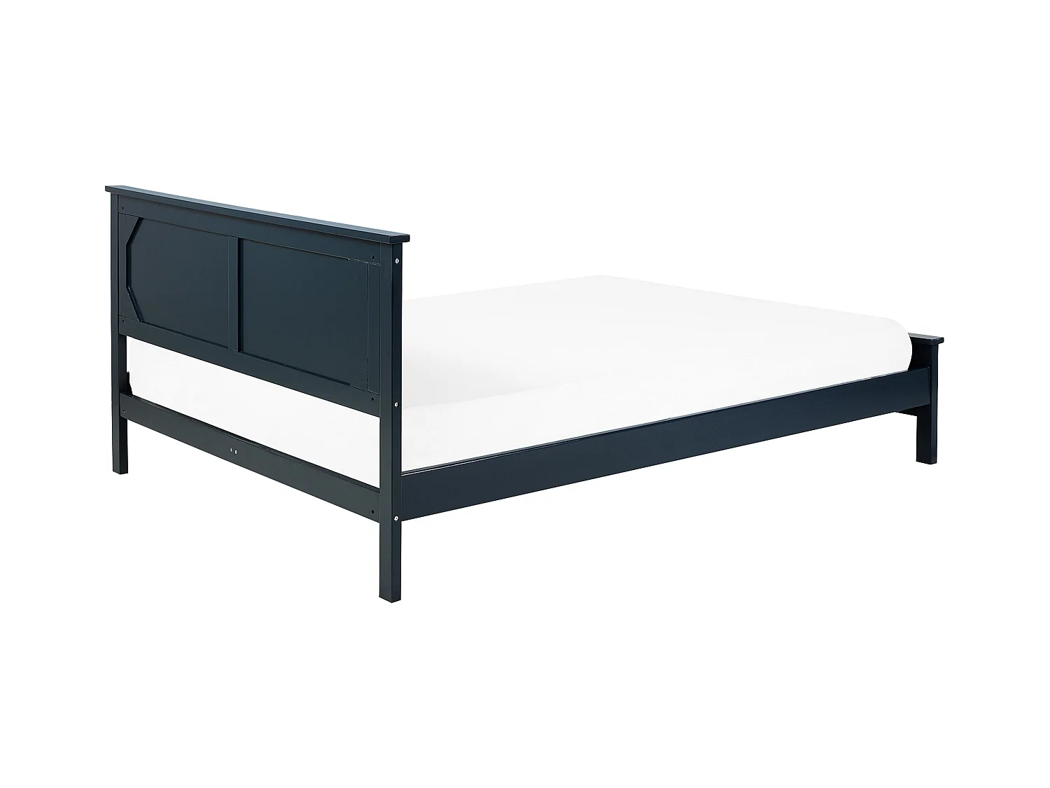 Lit avec sommier Bois de pin OLIVET 180 x 200 cm Bleu foncé