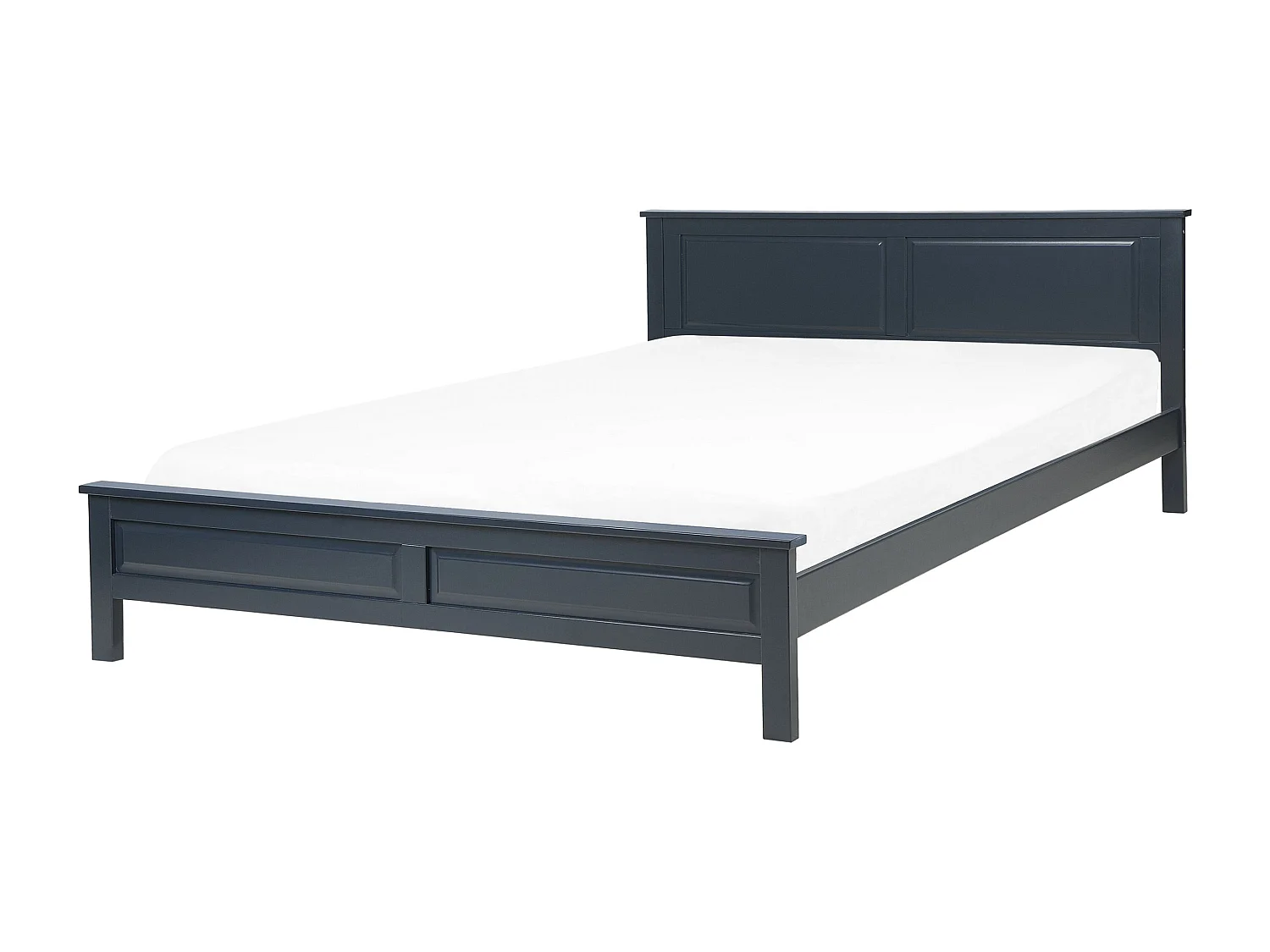 Lit avec sommier Bois de pin OLIVET 180 x 200 cm Bleu foncé