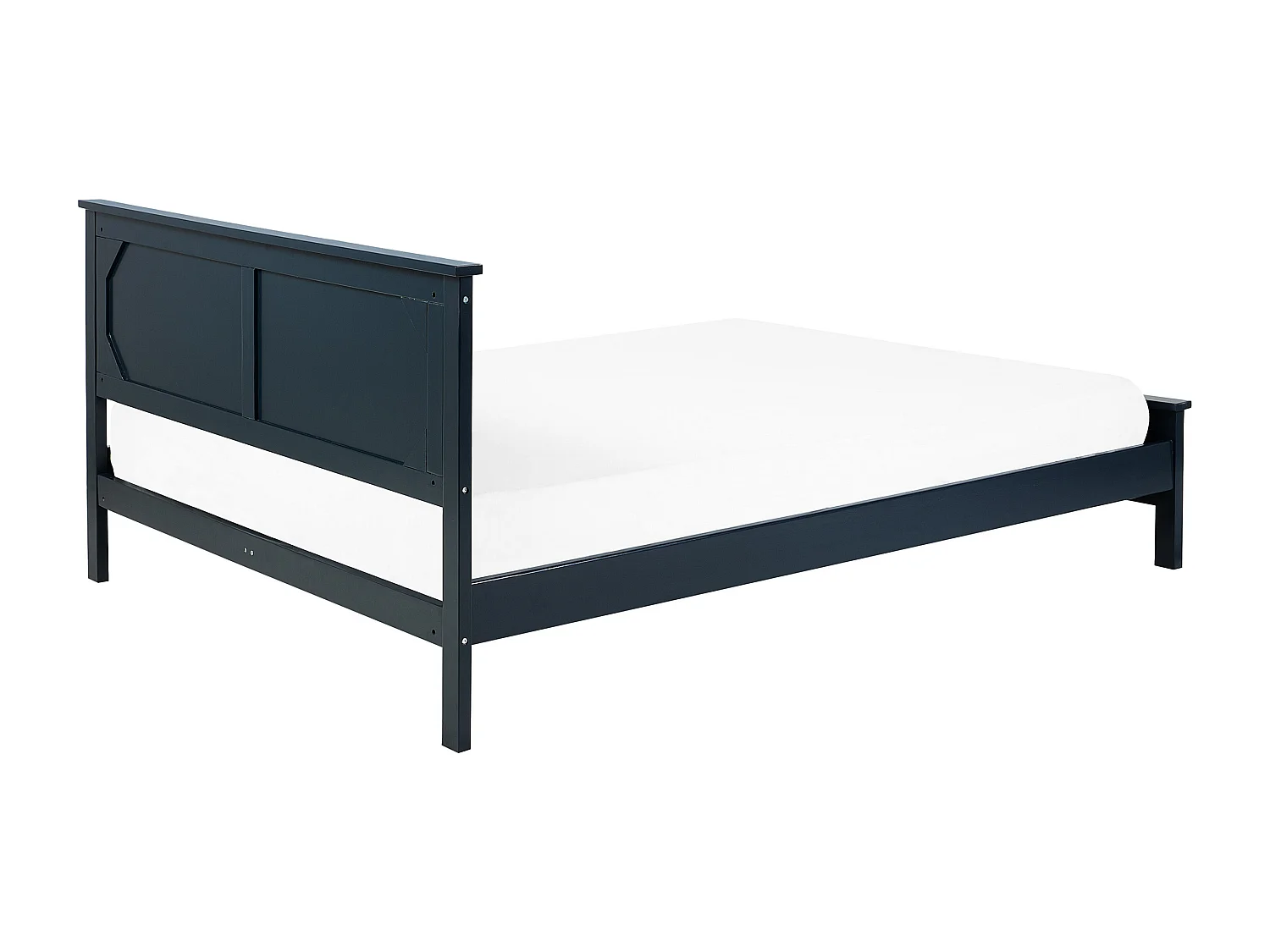Lit avec sommier Bois de pin OLIVET 180 x 200 cm Bleu foncé