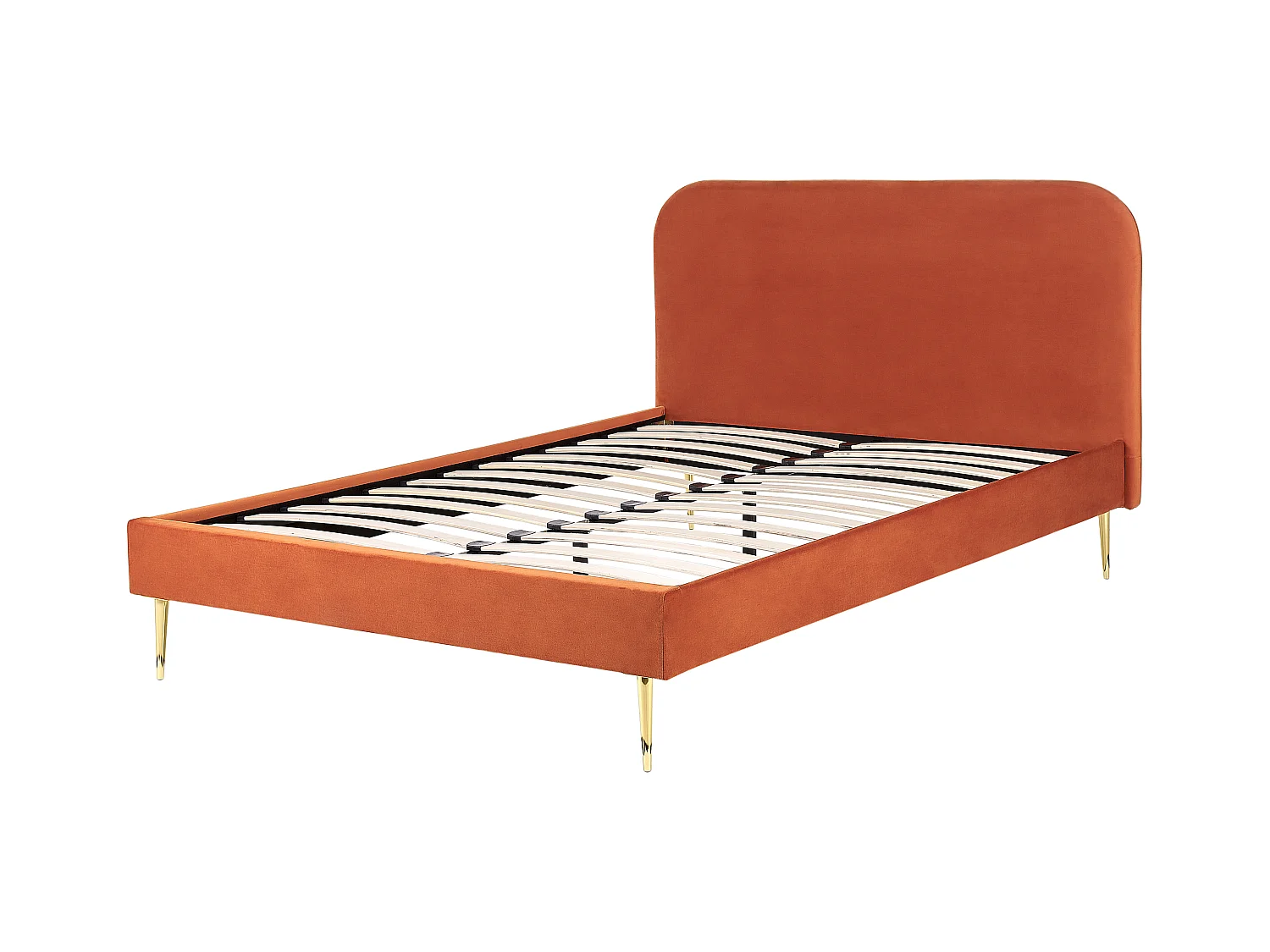 Cama Veludo FLAYAT 140 x 200 cm Laranja