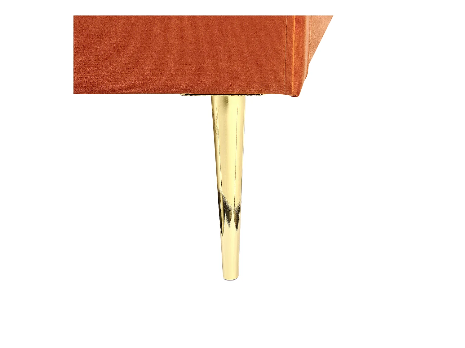 Cama Veludo FLAYAT 140 x 200 cm Laranja