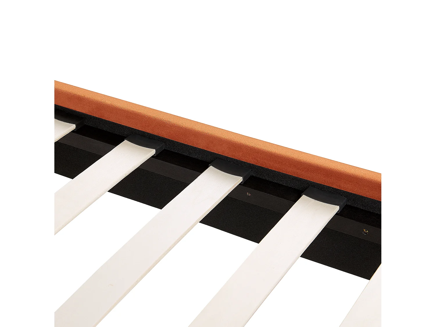 Lit avec sommier Velours FLAYAT 140 x 200 cm Orange