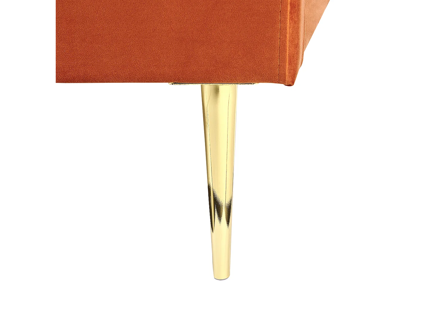 Cama Veludo FLAYAT 140 x 200 cm Laranja