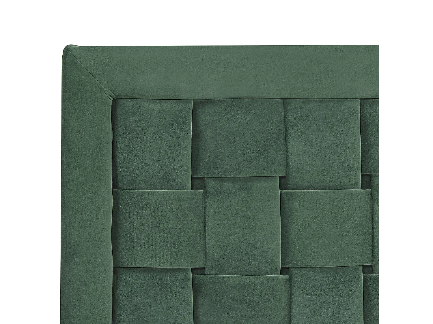 Lit avec sommier Velours LIMOUX 160 x 200 cm Vert foncé