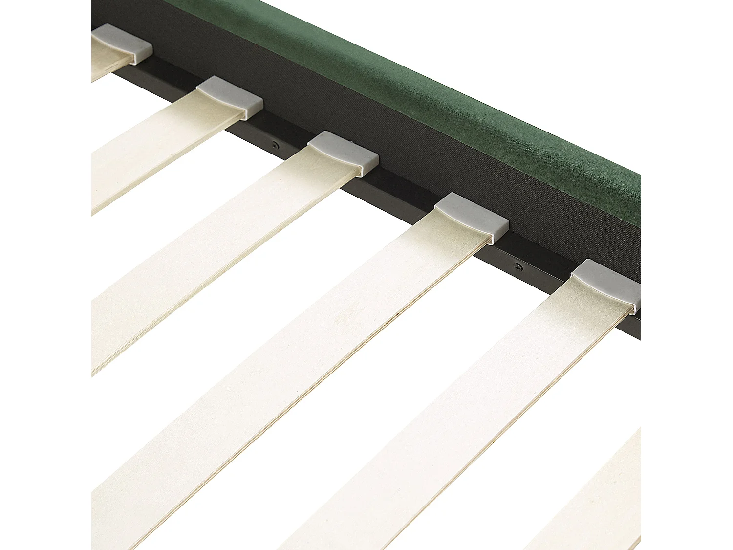 Lit avec sommier Velours LIMOUX 160 x 200 cm Vert foncé