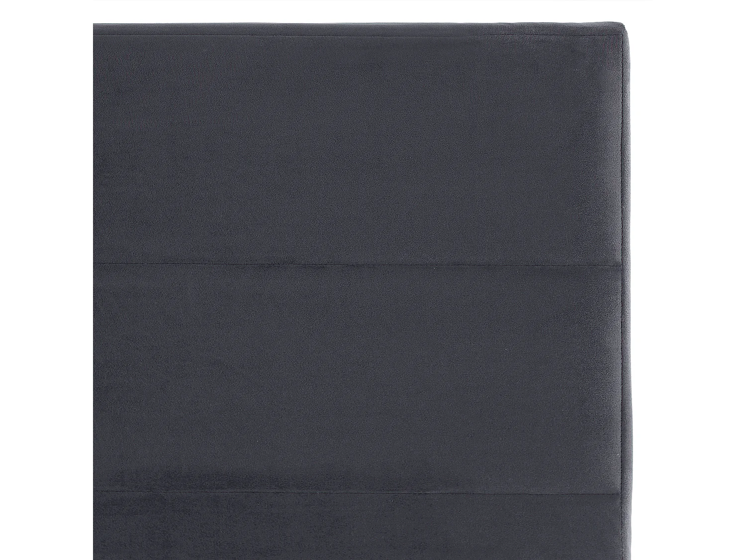 Lit avec sommier Velours BELLOU 140 x 200 cm Gris foncé