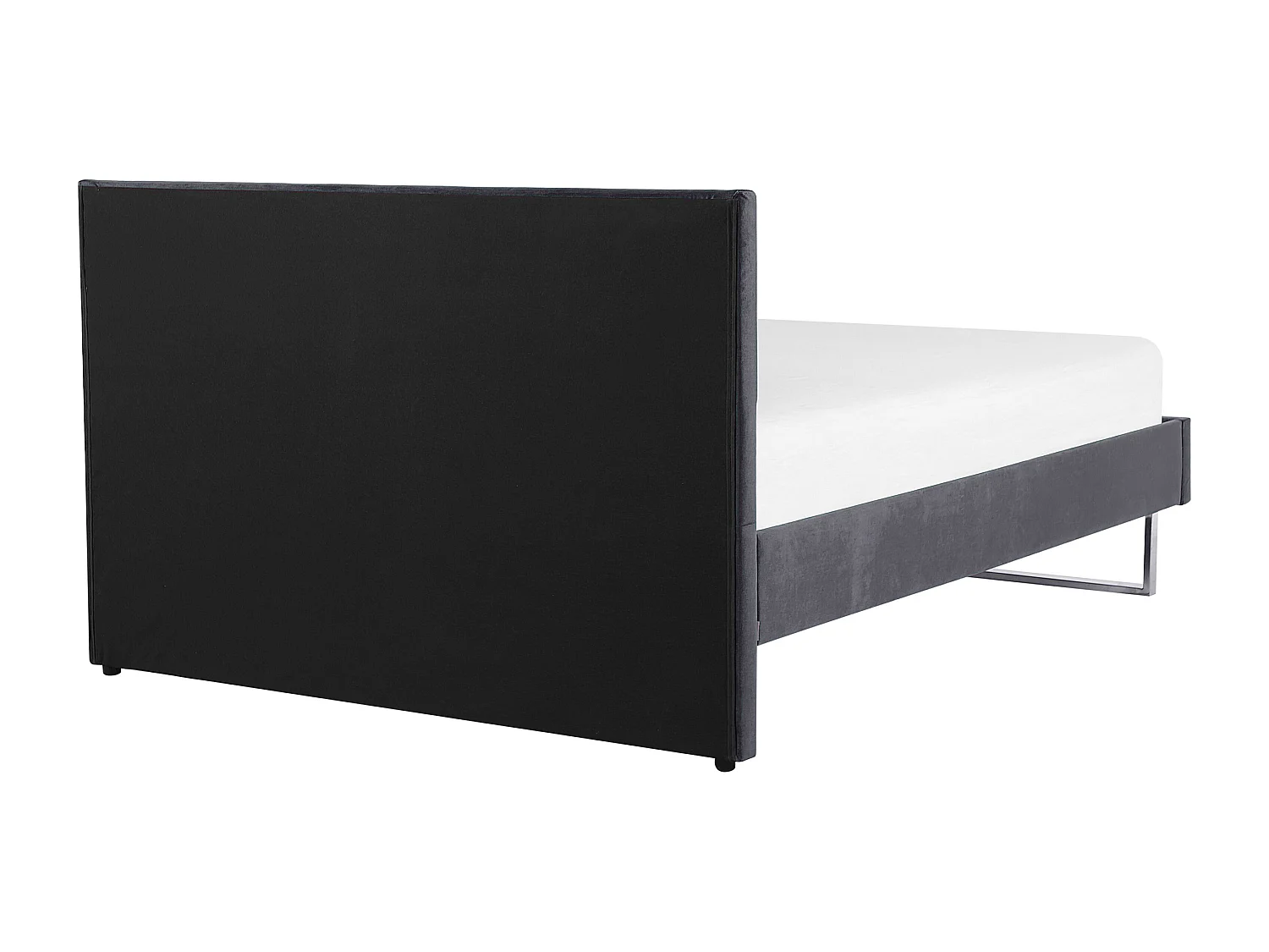 Bed Fluweel BELLOU 140 x 200 cm Donkergrijs