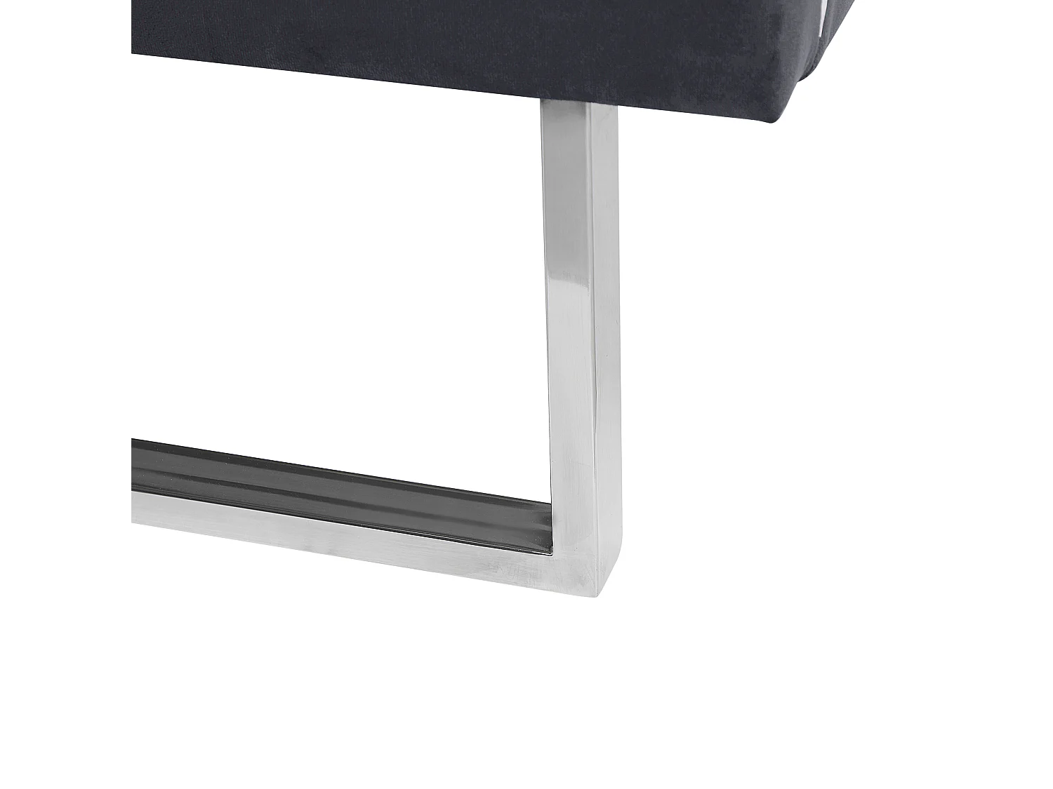 Bed Fluweel BELLOU 140 x 200 cm Donkergrijs