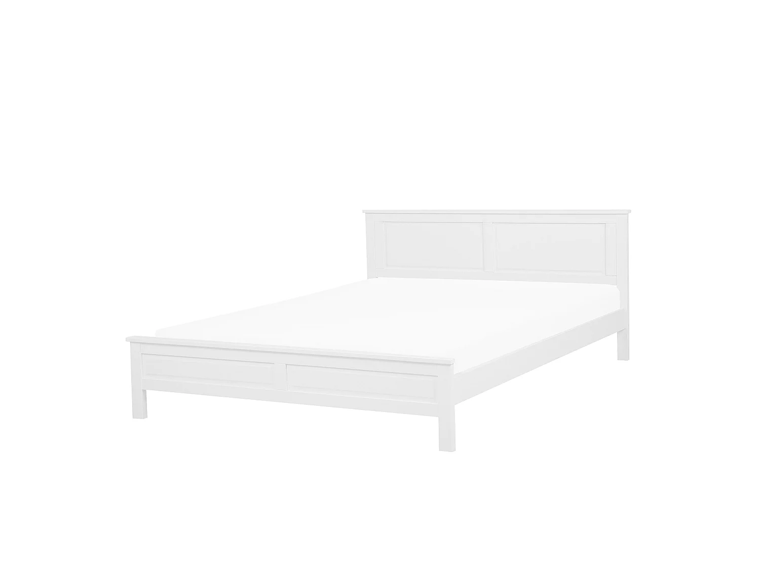 Lit avec sommier Bois de pin OLIVET 180 x 200 cm Blanc