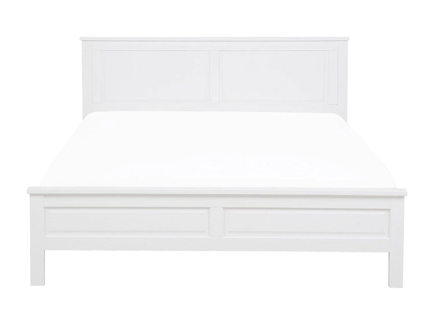 Lit avec sommier Bois de pin OLIVET 180 x 200 cm Blanc