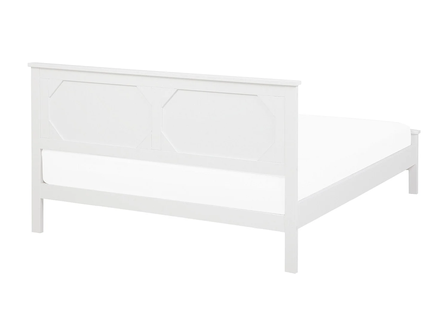 Lit avec sommier Bois de pin OLIVET 180 x 200 cm Blanc