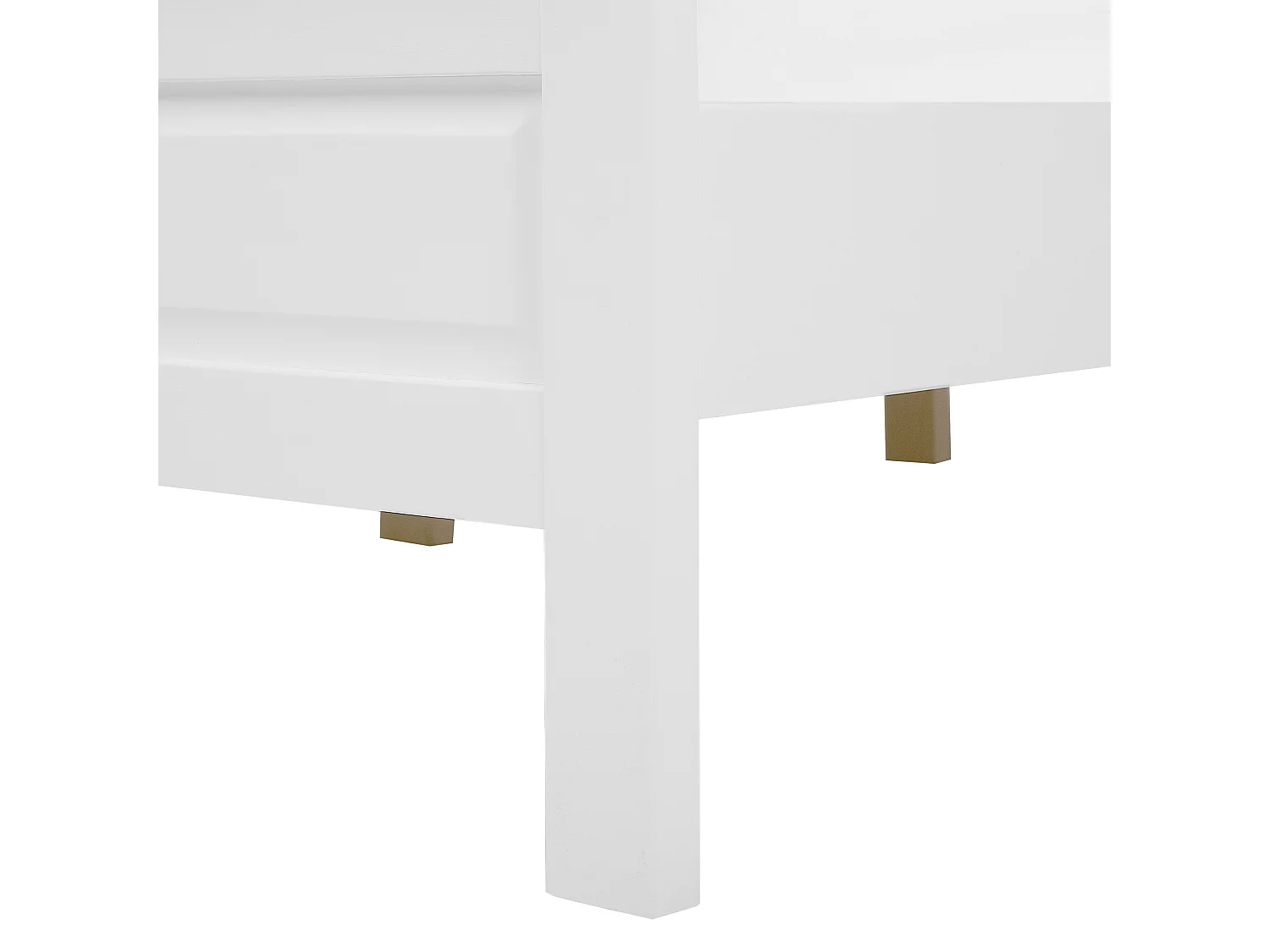 Lit avec sommier Bois de pin OLIVET 180 x 200 cm Blanc