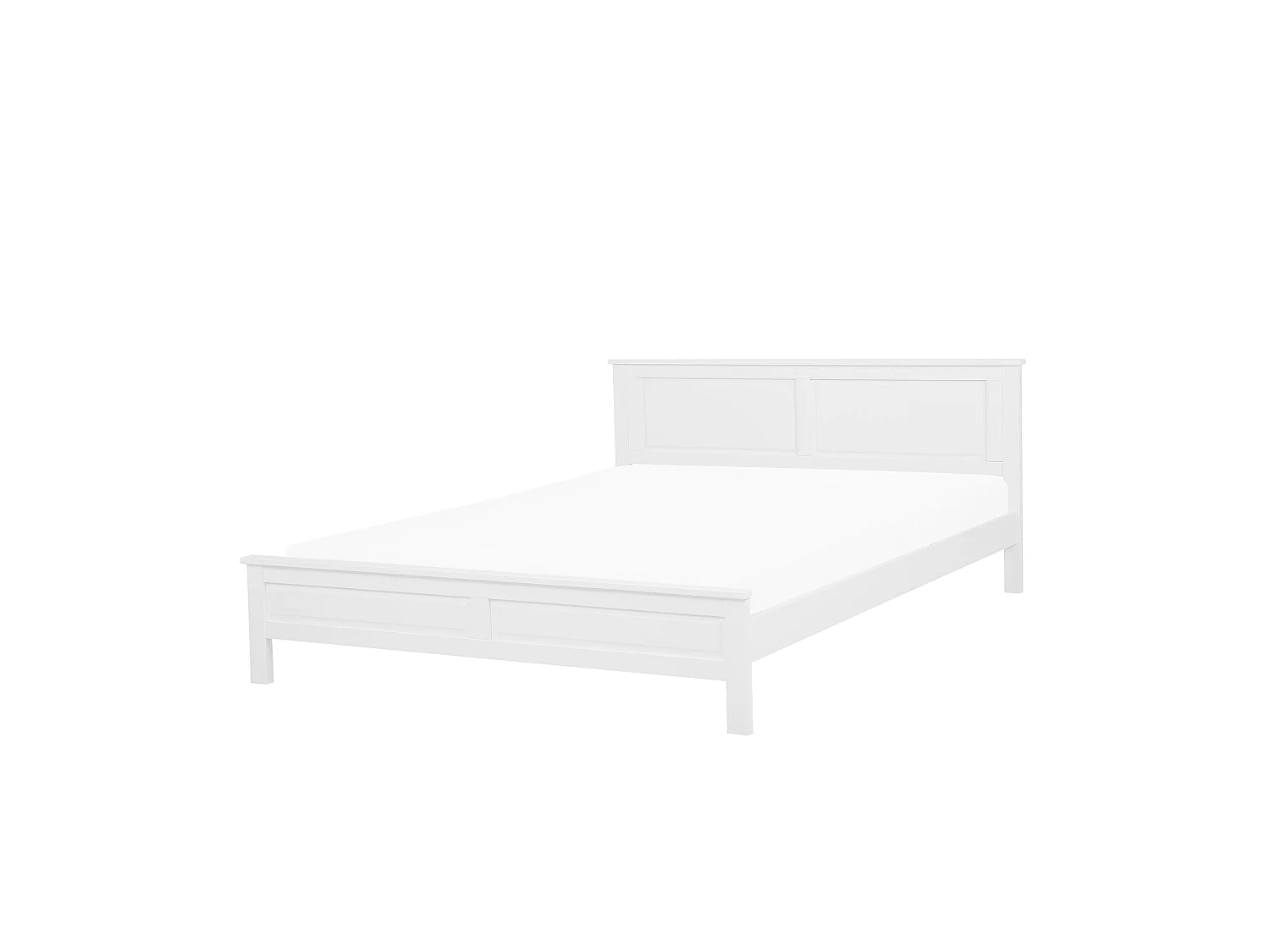 Lit avec sommier Bois de pin OLIVET 180 x 200 cm Blanc