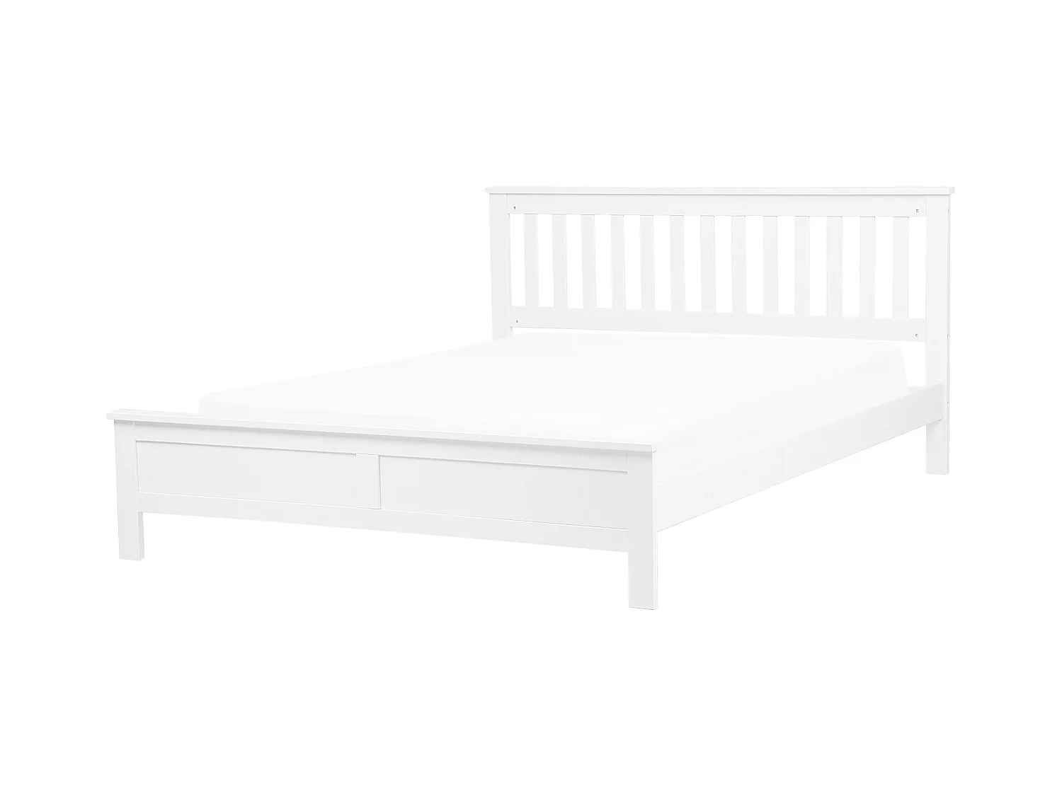 Bett mit Lattenrost Kiefernholz MAYENNE 140 x 200 cm Weiss