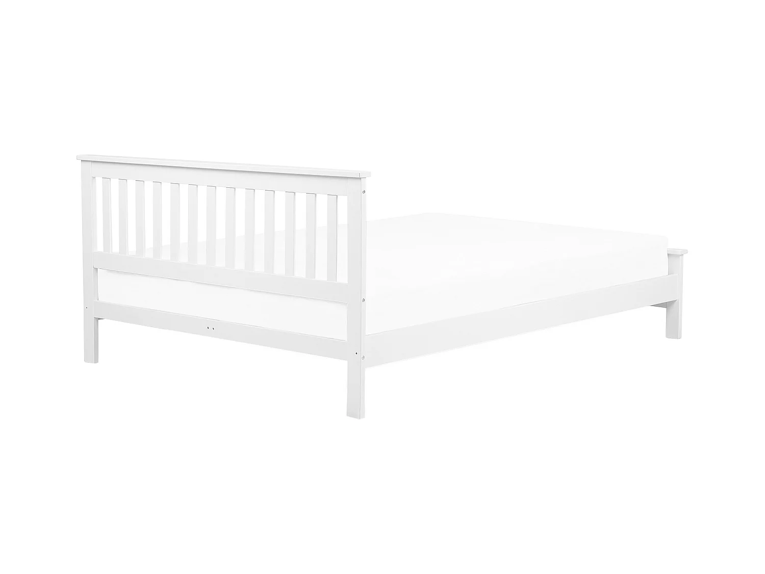 Bett mit Lattenrost Kiefernholz MAYENNE 140 x 200 cm Weiss