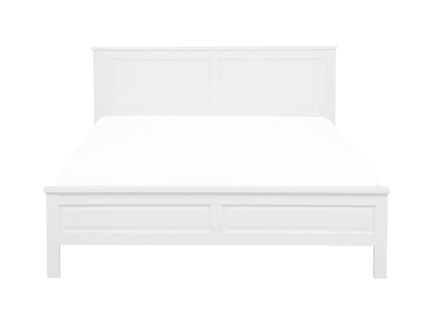 Cama Madera de pino OLIVET 160 x 200 cm Blanco