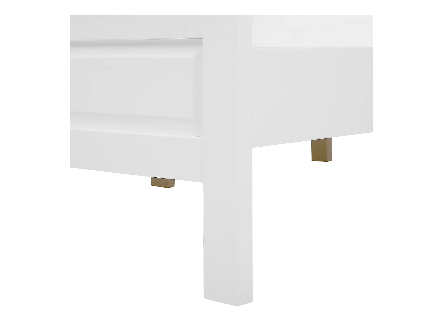 Cama Madera de pino OLIVET 160 x 200 cm Blanco