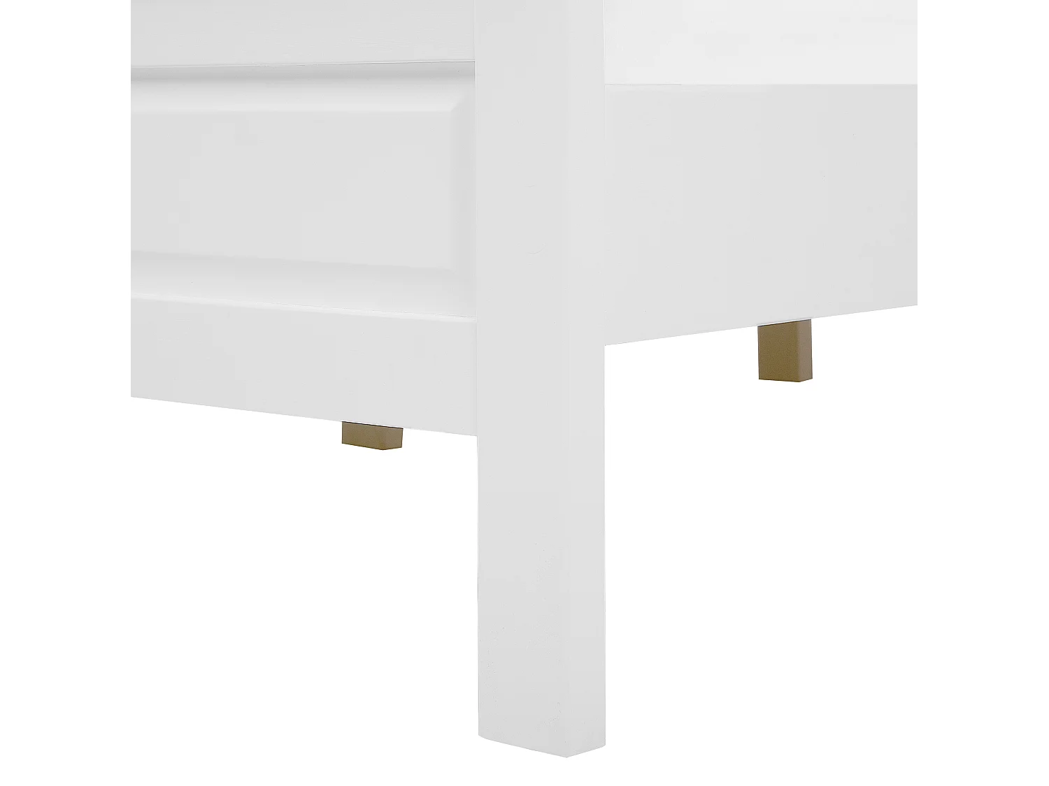 Lit avec sommier Bois de pin OLIVET 160 x 200 cm Blanc