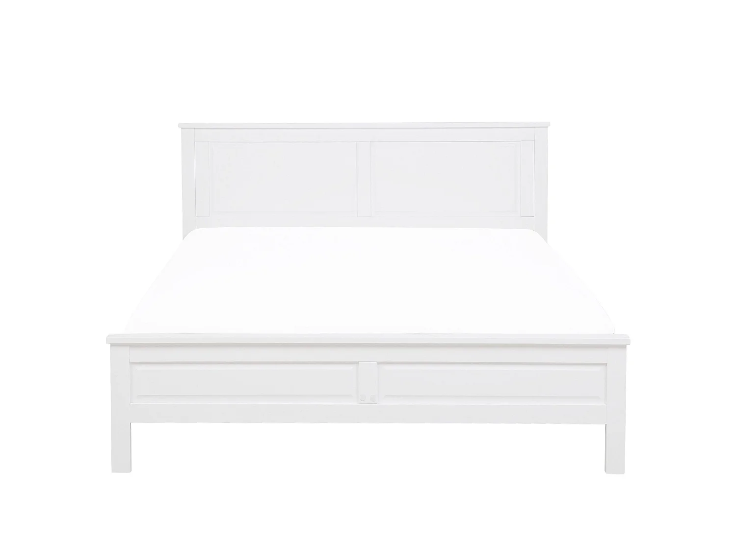 Lit avec sommier Bois de pin OLIVET 160 x 200 cm Blanc