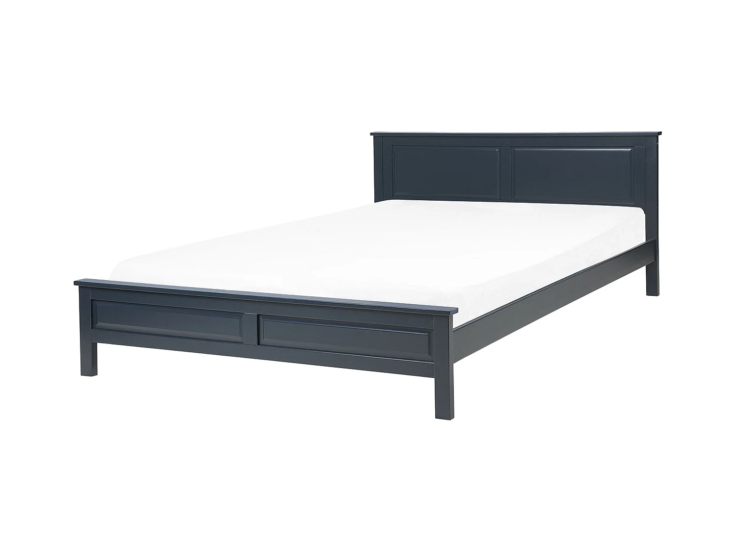 Lit avec sommier Bois de pin OLIVET 160 x 200 cm Bleu foncé