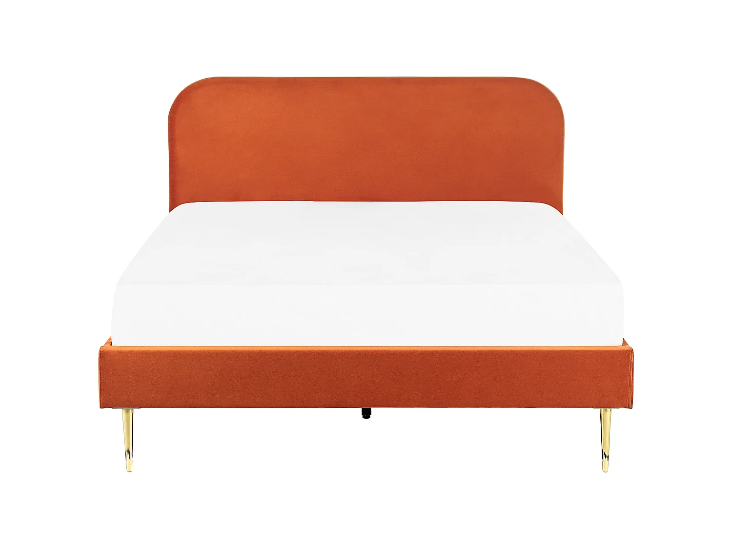 Lit avec sommier Velours FLAYAT 180 x 200 cm Orange