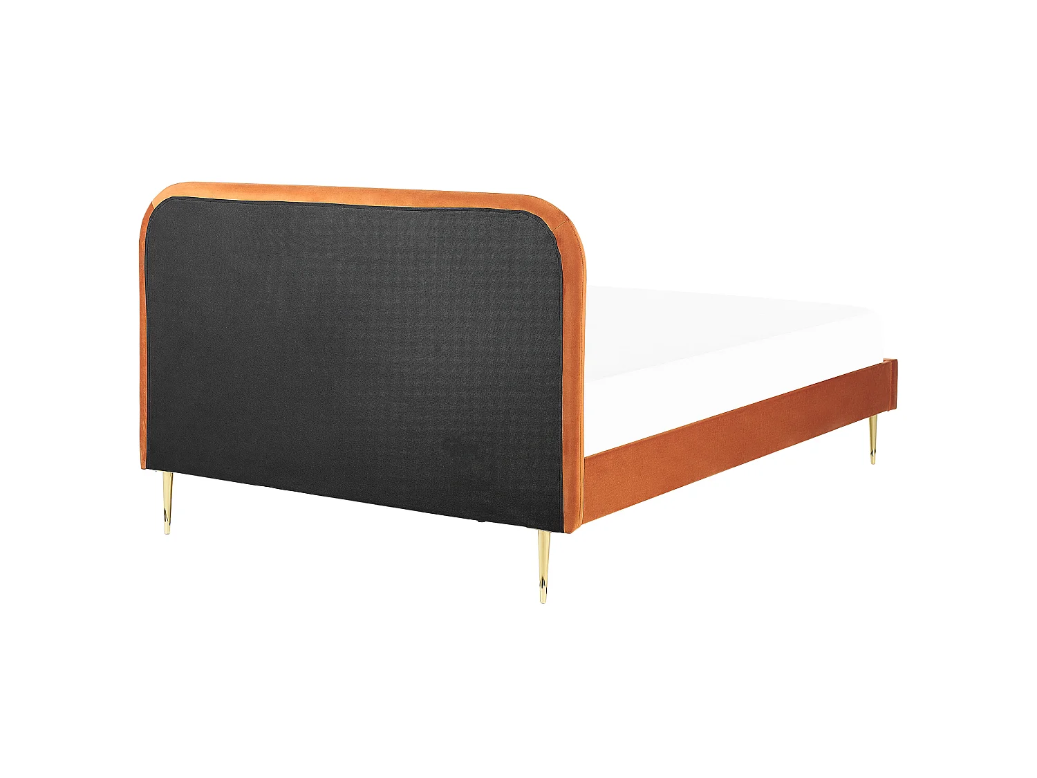 Lit avec sommier Velours FLAYAT 180 x 200 cm Orange